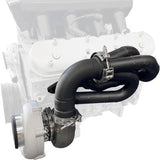 AeroFlow=GM LS Twin Turbo Long Runner Manifolds Forward Facing High Mount with 2.5"