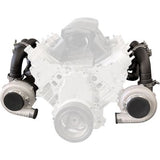 AeroFlow=GM LS Twin Turbo Long Runner Manifolds Forward Facing High Mount with 2.5"