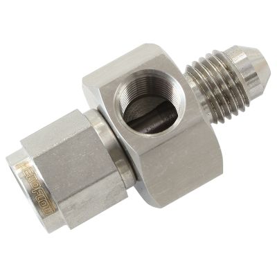 AeroFlow=Straight -4AN Female to Male with 1/8" NPT Port Stainless Steel