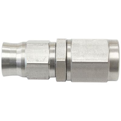 AeroFlow=Straight Hose End Metric M10 x 1.0mm Stainless Steel Finish