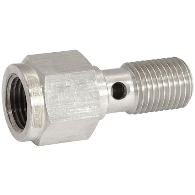 AeroFlow=3/8-24" Banjo Bolt with 1/8" NPT Port 304 Stainless Steel Material