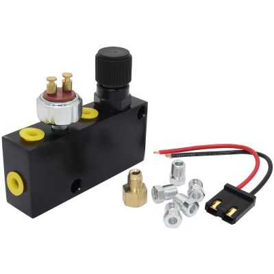 AeroFlow=Brake Adjustable Proportioning Valve and Distribution Block Black Finish