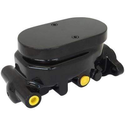 AeroFlow=GM Brake Master Cylinder 1" Bore Black Aluminium with Smooth Top Lid
