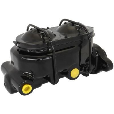 AeroFlow=GM Brake Master Cylinder 1-1/8" Bore Black Finish Cast Iron with Dual Bowls