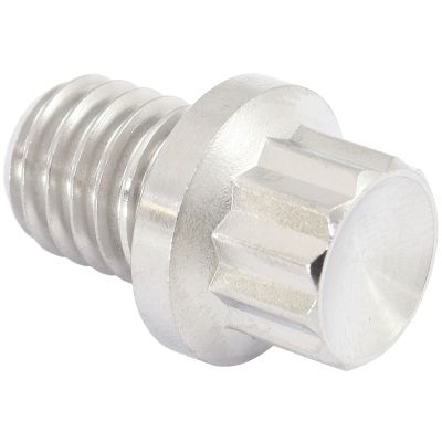AeroFlow=7/16-14" UHL 1/2" Titanium Bolt 12 Point Head Natural Finish Sold Single