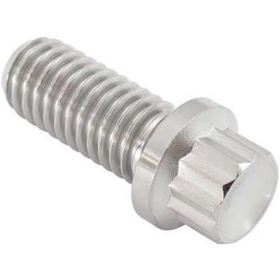 AeroFlow=7/16-14" UHL 1" Titanium Bolt 12 Point Head Natural Finish Sold Single