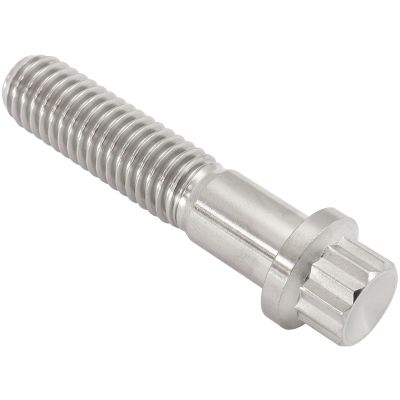 AeroFlow=7/16-14" UHL 2.00" Titanium Bolt 12 Point Head Natural Finish Sold Single