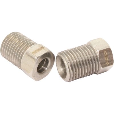 AeroFlow=Stainless Steel Inverted Flare Tube Nuts (Pair) M10 -1.0mm to 3/16" Hard