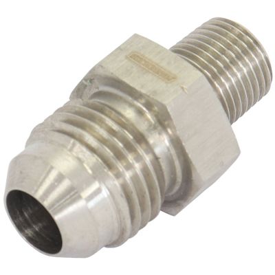 AeroFlow=Stainless Steel BSP Male to AN Fitting 1/8" BSP to Male -6AN