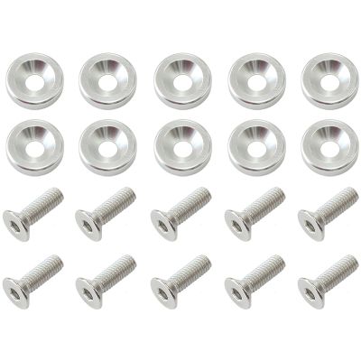 AeroFlow=Billet Dress-Up/Fender Bolt Kit M6 x 1.00mm (20mm UHL) Silver Finish
