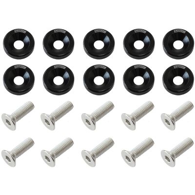 AeroFlow=5/16" Billet Dress-Up / Fender Bolt Kit (10pack) Black Finish