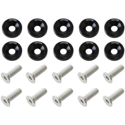 AeroFlow=Billet Dress-Up/Fender Bolt Kit M8 x 1.25mm (20mm UHL) Black Finish