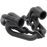 AeroFlow=GM LS Twin Turbo Long Runner Manifolds Forward Facing High Mount with 2.5"