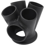 AeroFlow=4 into 1 Round Turbo Merge Collector with 1-1/4" Tube Size V-Band Flange 44mm