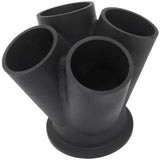 AeroFlow=4 into 1 Round Turbo Merge Collector with 1-1/2" Tube Size V-Band Flange
