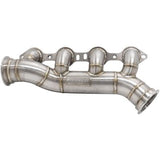 AeroFlow=GM LS Passenger Side Single Turbo Stainless Steel Manifold 3" V-Bands