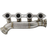 AeroFlow=GM LS Passenger Side Single Turbo Stainless Steel Manifold 3" V-Bands