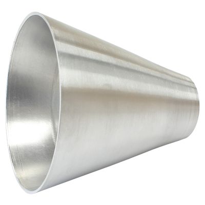 AeroFlow=Aluminium Transition Cone 50.8mm (2") up to 127mm (5") Length 100mm (4")