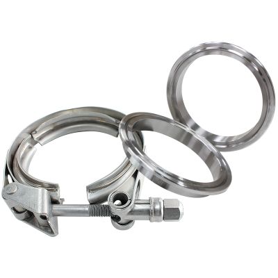 AeroFlow=1-1/2" (38.1mm) V-Band Clamp Kit with Aluminum Weld Flanges Kit