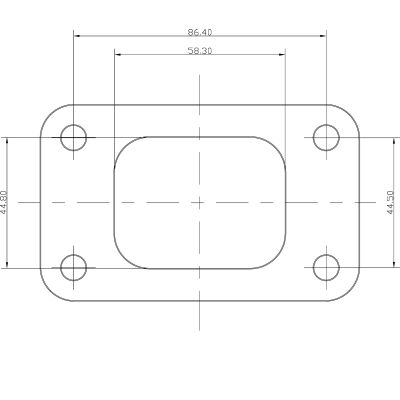 AeroFlow=T3 Stainless Steel Turbine Inlet Flange Weld-On Suit GT30/GT35