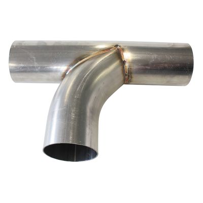 AeroFlow=Stainless Steel T-Pipe 2-1/2" Radius Flow Bend 2-1/2" O.D