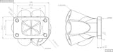 AeroFlow=6 into 1 Round Turbo Merge Collector T3 Single Entry Flange 50mm Wastegate