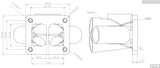 AeroFlow=6 into 1 Oval Turbo Merge Collector T4 Twin Entry Flange 54mm I.D Wastegate