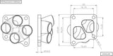 AeroFlow=4 into 1 Turbo Merge Collector 4G63 Factory OEM 4 Bolt Flange No Wastegate