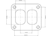 AeroFlow=Stainless Steel Turbine Inlet Flange Twin Entry Weld-On Suit T04Z/GT42/GT45