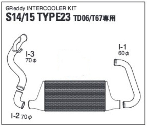 TRUST GREDDY FRONT MOUNTED INTERCOOLER KIT TYPE23F - S14 S15