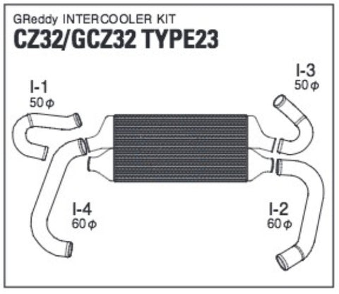 TRUST GREDDY FRONT MOUNTED INTERCOOLER KIT-NISSAN FAIRLADY Z CZ32 GCZ32