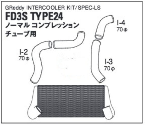 TRUST GREDDY FRONT MOUNTED INTERCOOLER KIT USED GREDDY AIR FUNNEL-FD3S