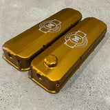 PLATINUM RACING PRODUCTS=SHAUNS CUSTOM ALLOY BILLET CLEVELAND ROCKER COVERS