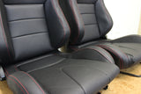 Recaroo Euro 2 Style Black Leather Reclinable Raceseats