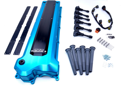 PLATINUM RACING PRODUCTS=NISSAN TB48 BILLET ROCKER COVER AND INTEGRATED COIL KIT