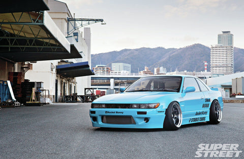 Rocket Bunny Style , Version 1 , Fibreglass , Bodykit , Nissan S13 Silvia .