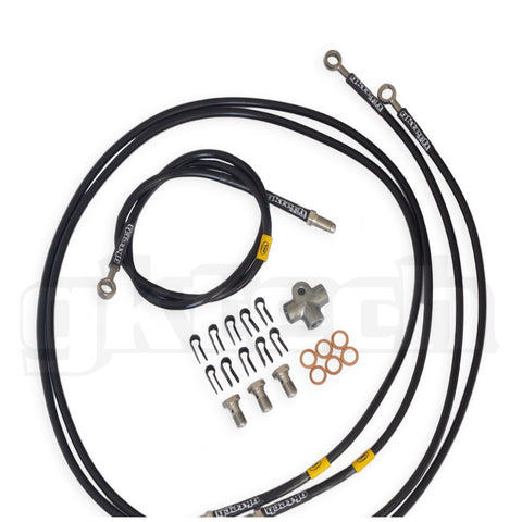GKTECH = ZN6 86 / BRZ DUAL CALIPER BRAIDED BRAKE LINE KIT