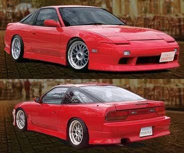 VERTEX STYLE , AFTERMARKET , FIBREGLASS , SIDE SKIRTS , S13 Silvia / 180SX