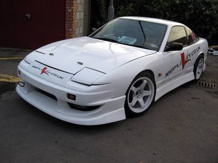 WORKS 9 STYLE , AFTERMARKET , FIBREGLASS , SIDE SKIRTS , 180SX / S13 Silvia