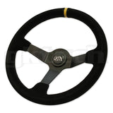 GKTECH=STEERING WHEEL 350MM DEEP DISHED SUEDE