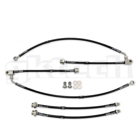 GKTECH = Z34 370Z BRAIDED BRAKE LINE SET