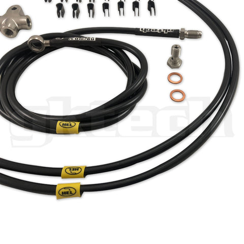 GKTECH = 2 POT NISSAN STAND ALONE SS BRAIDED BRAKE LINE KIT