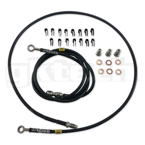 GKTECH = LHD - INLINE BRAIDED BRAKE LINE KIT