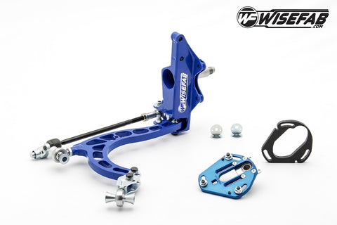 WISEFAB=Nissan S14 S15 Front V2 Drift Angle Lock Kit with Rack Offset Spacers