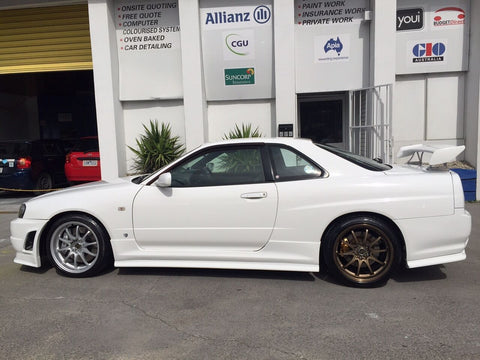 Skyline R34 GTR conversion east bear body kit. Front end only