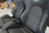 GT3 Style Reclinable Seat in Ultra Hard Wearing PVC Vinyl - Blue Stitching