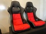 Podium Position. Alcantara Durable Fabric Recaroo Pole Fixed Back Red Or Black