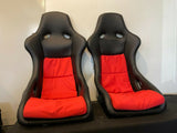 Podium Position. Alcantara Durable Fabric Recaroo Pole Fixed Back Red Or Black