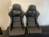 Podium Position. Alcantara Durable Fabric Recaroo Pole Fixed Back Red Or Black
