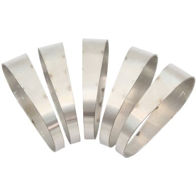 AeroFlow=Stainless Steel Oval Pie Cuts - Pack of 5 2-1/4" H x 3-1/2" W 1/16" Wall